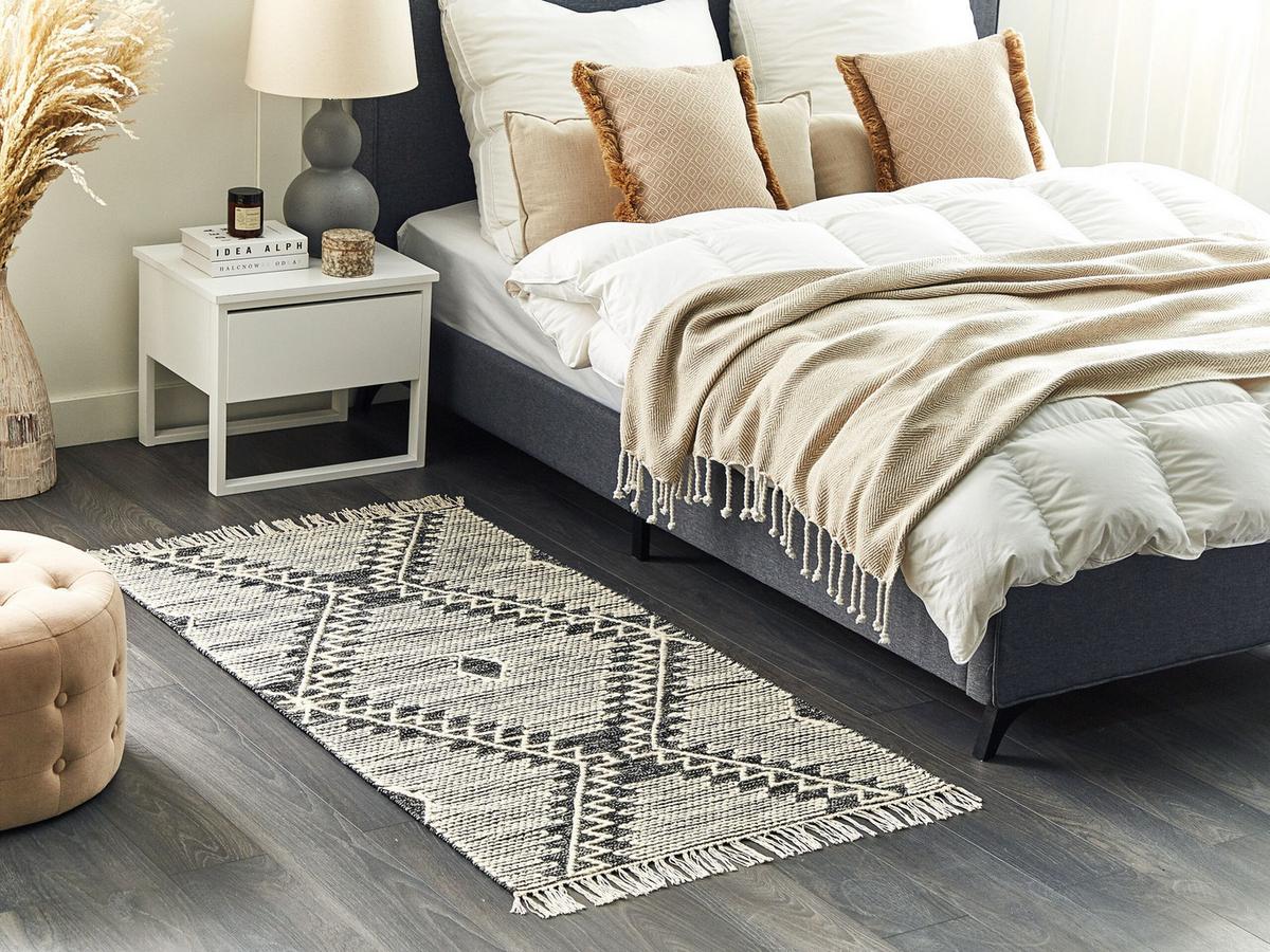 KURZFLOR-TEPPICH Arbaa 150/80 cm - Schwarz, Textil (80/150cm) - Beliani