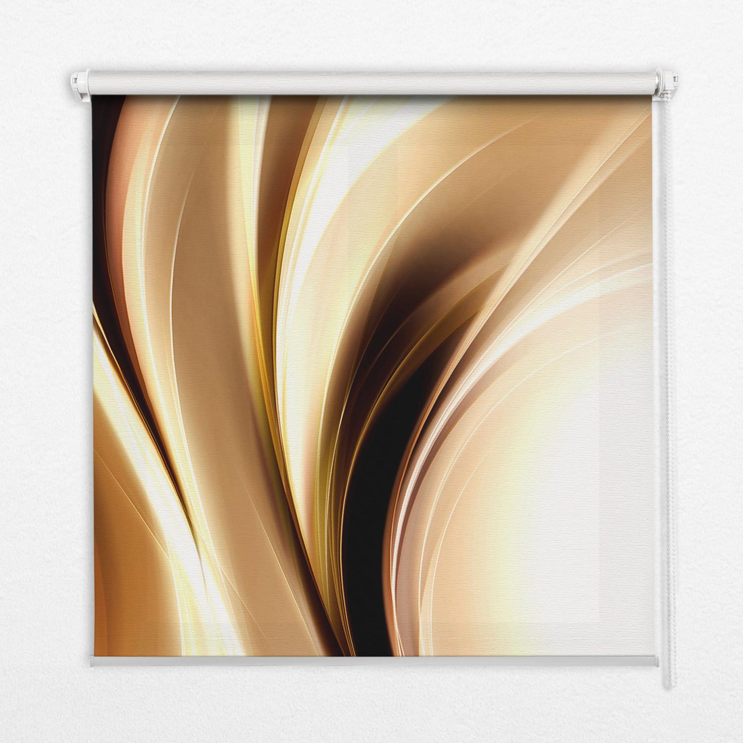 INNENROLLO - Fensterrollo - Rollo - 130x140 cm - Metall - Goldfarben, Kunststoff (130/140/0.5cm) - TULUP