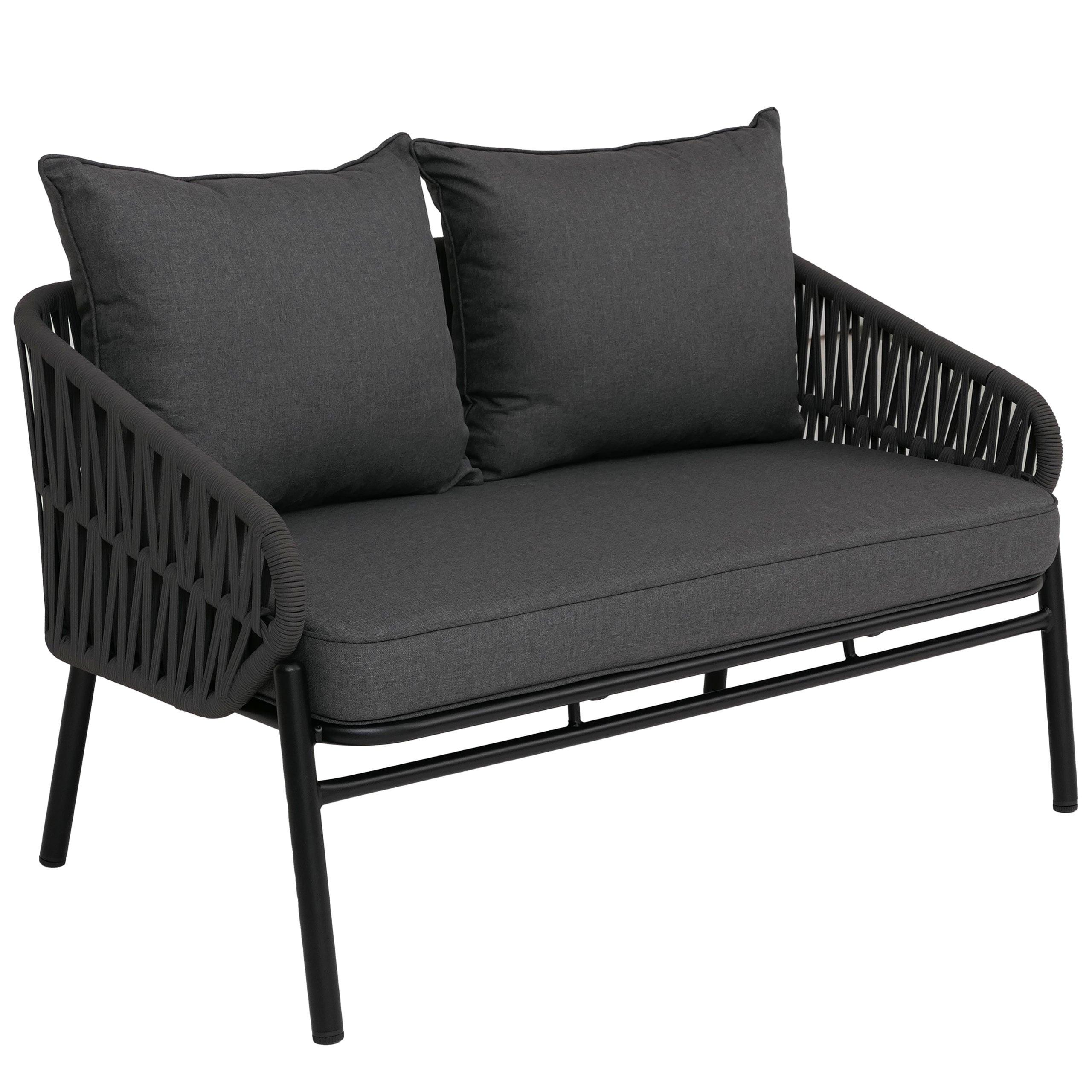 GARTENBANK Anthrazit - Anthrazit, Metall (116/83/65cm) - MCW