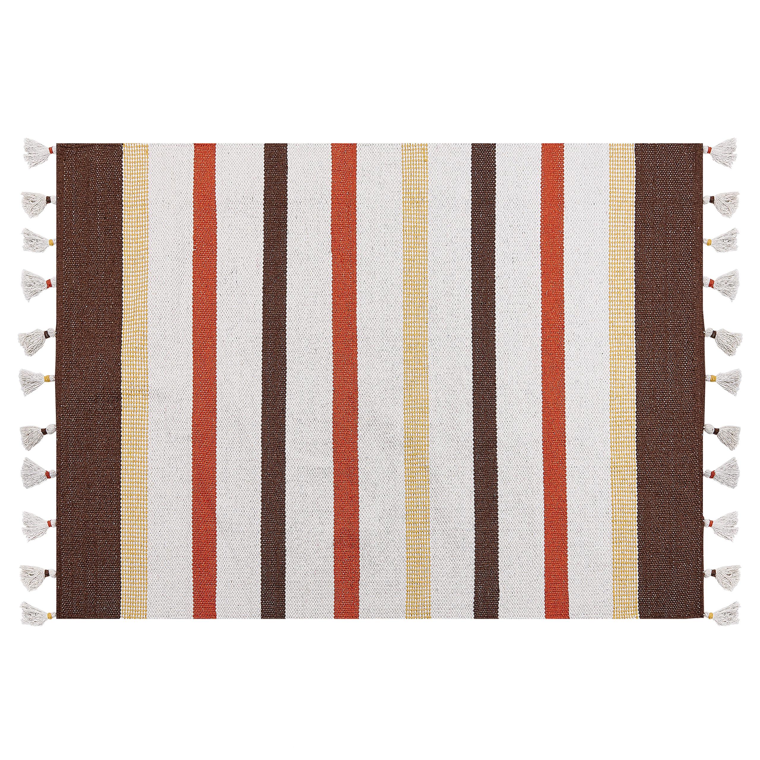 TEPPICH geflochten Hisarli 200/140 cm - Braun, Textil (140/200cm) - Beliani