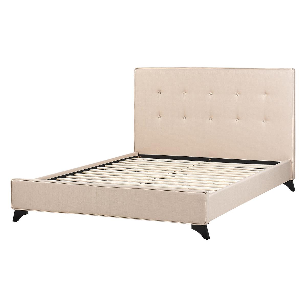 POLSTERBETT 140/200cm Beige Ambassador - Beige, Textil (140/200cm) - Beliani