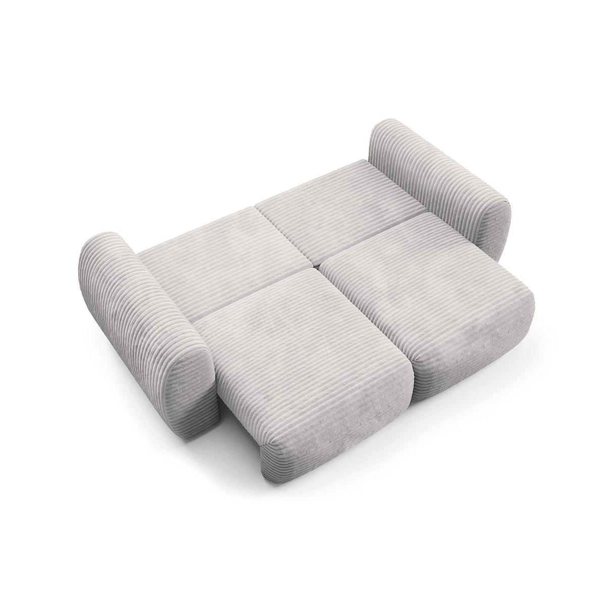 SOFA Camilla 3 Sitzplätze Hellgrau - Grau, Holz (266/95/121cm) - Petits-meubles