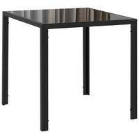ESSTISCH Esszimmertisch Quadratischer Küchentisch für 4 Personen, Schwarz - Schwarz, Metall (75/75/75cm) - HOMCOM