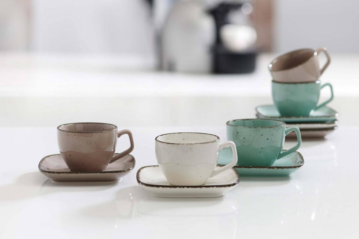 ESPRESSOUNTERTASSEN Casa Grau ø 10 cm 6er Set - Grau, Keramik (10cm) - Ritzenhoff Breker