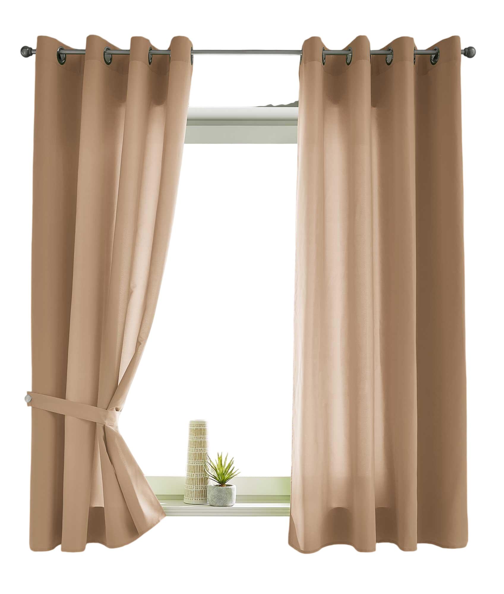 VORHANG 2ER SET BERLIN HxB 175x140cm Sand - Sandfarben, Textil (140/175/175cm) - Gardinenbox