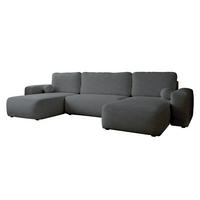 WOHNLANDSCHAFT Filo U - Schwarz/Grau, Holz/Kunststoff (374/94/177cm) - MIRJAN24