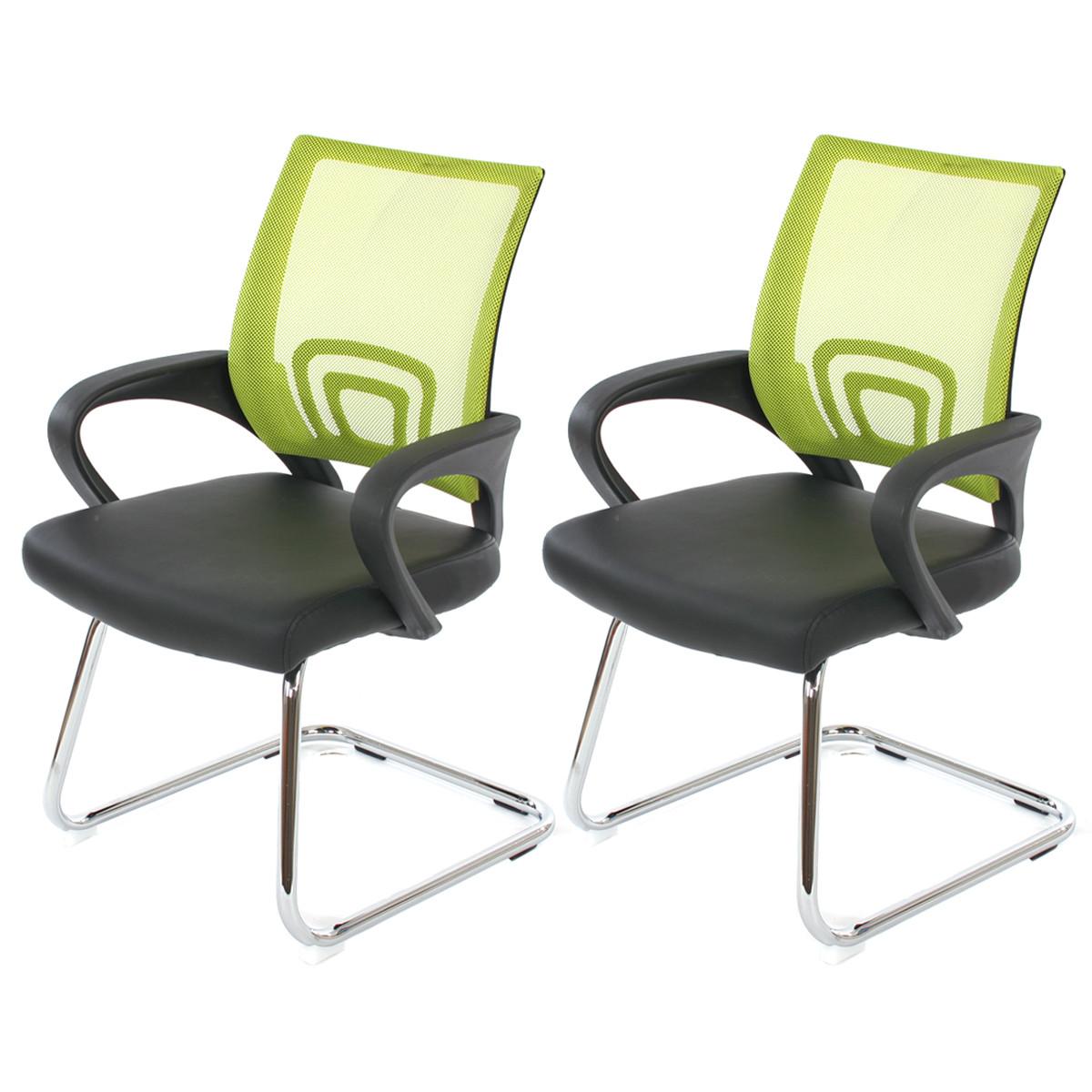 KONFERENZSTUHL Grün 2er-Set - Grün, Textil (57/92/59cm) - MCW