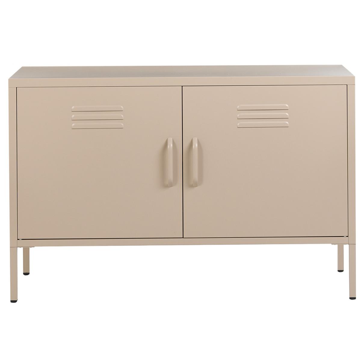 BÜROSCHRANK Metall Beige Uria - Beige, Metall (100/65/40cm) - Beliani