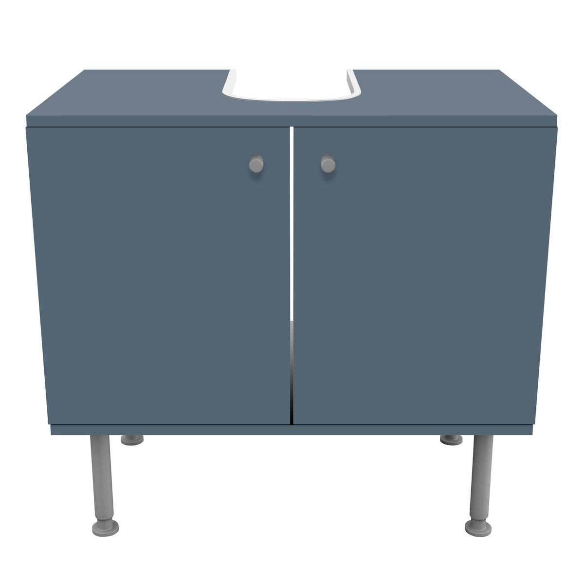 WASCHBECKENUNTERSCHRANK Schieferblau 60/55/35 cm - Petrol, Holzwerkstoff (60/55/35cm) - Bilderwelten