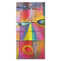 WANDUHR aus Glas 30x60 cm - Stück - Multicolor, Glas (30/60/0.4cm) - TULUP