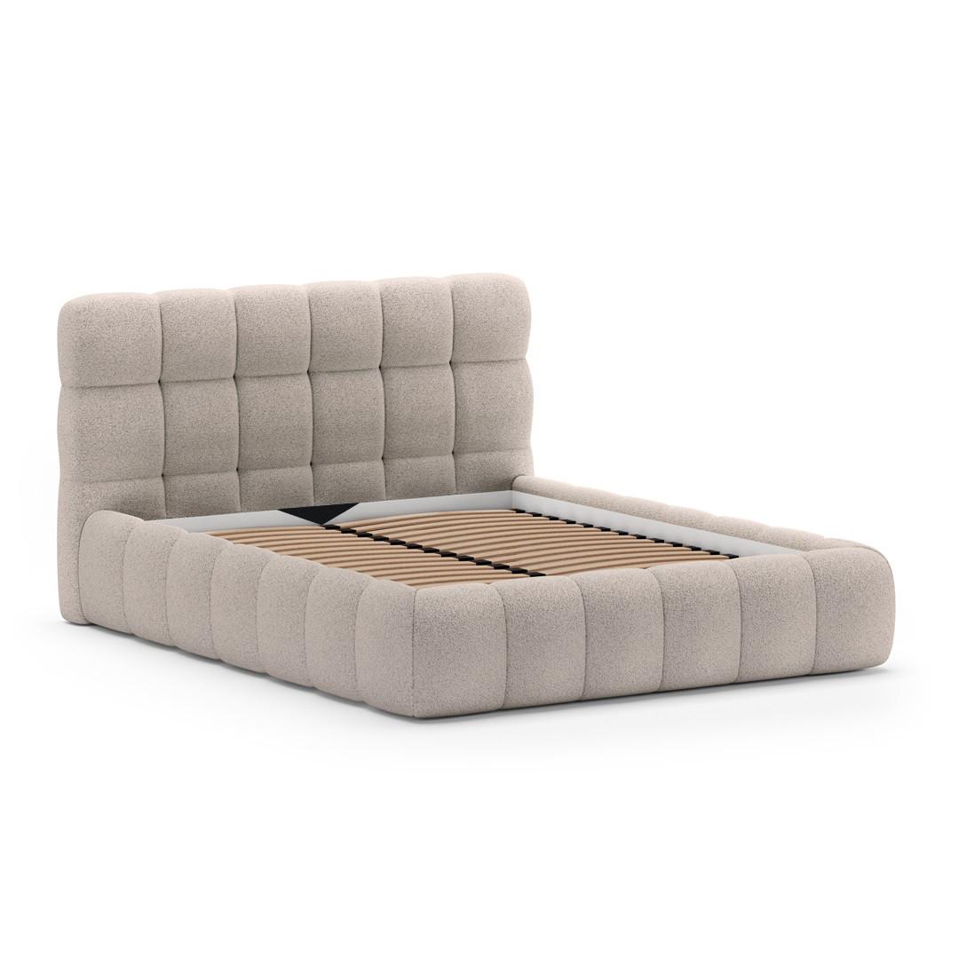 POLSTERBETT Cleo ohne Matratze und Topper, 140x200 cm, Hellbraun - Hellbraun, Textil (140/200cm) - Beautysofa