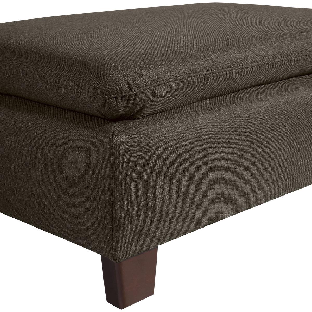 POLSTERHOCKER Kaylil Flachgewebe braun - Braun, Kunststoff (90/43/60cm) - 58aufmkessel