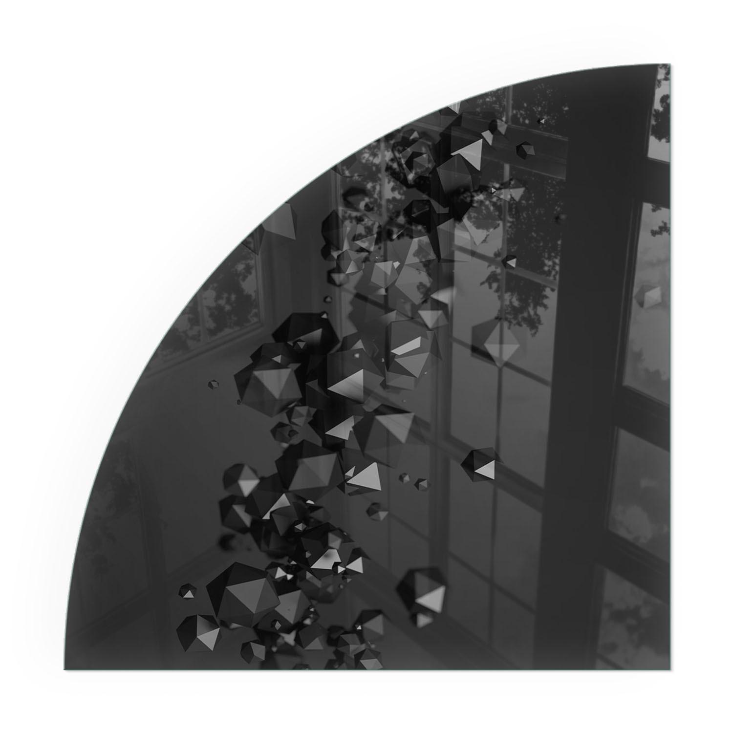 GLASPLATTE für Kamin 100x100 cm - Schwarz, Glas (100/100/0.4cm) - TULUP