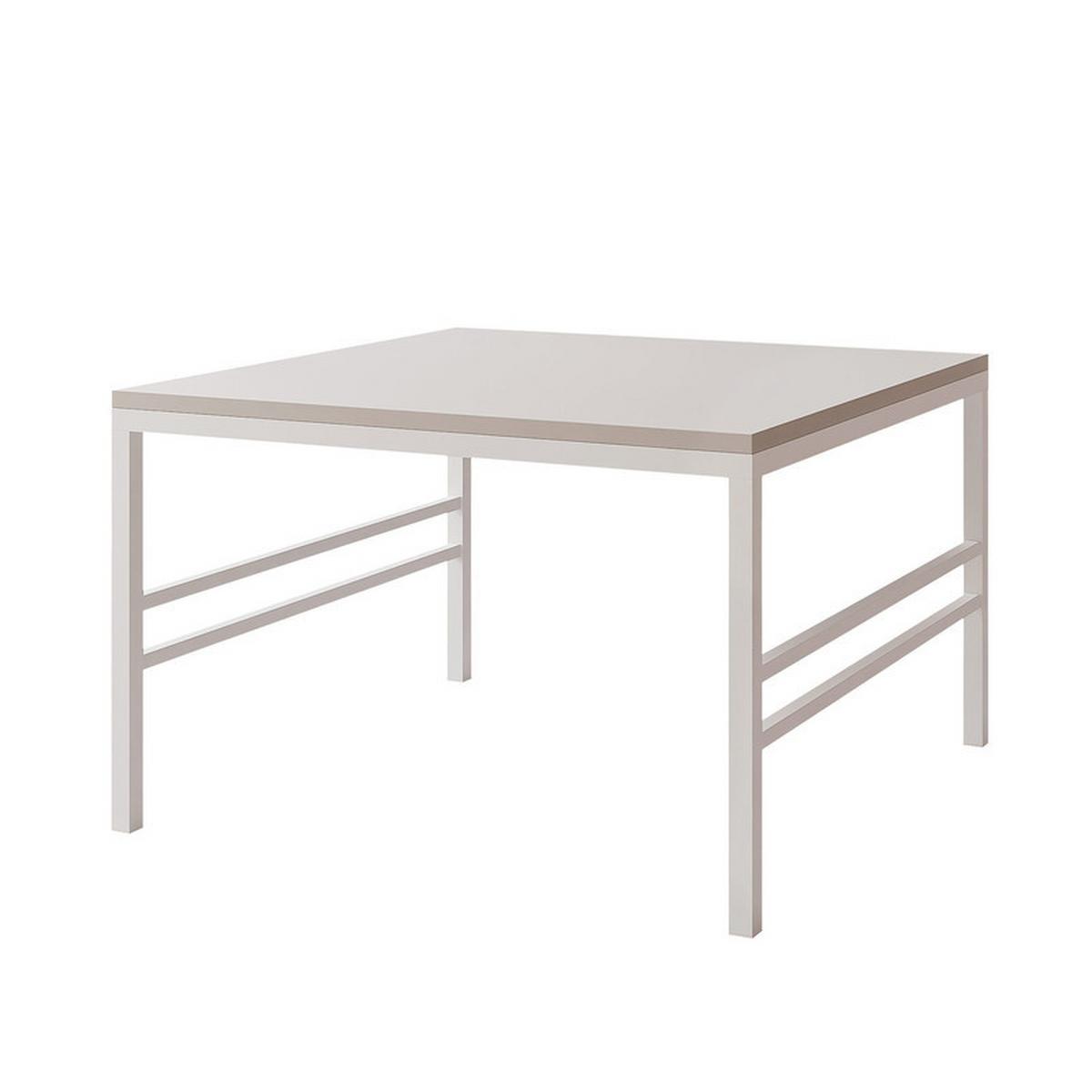 COUCHTISCH FORMA 70/70 cm Quadrat, Weiß / Kaschmir - Kaschmir/Weiß, Metall (70/70/46cm) - Idohome