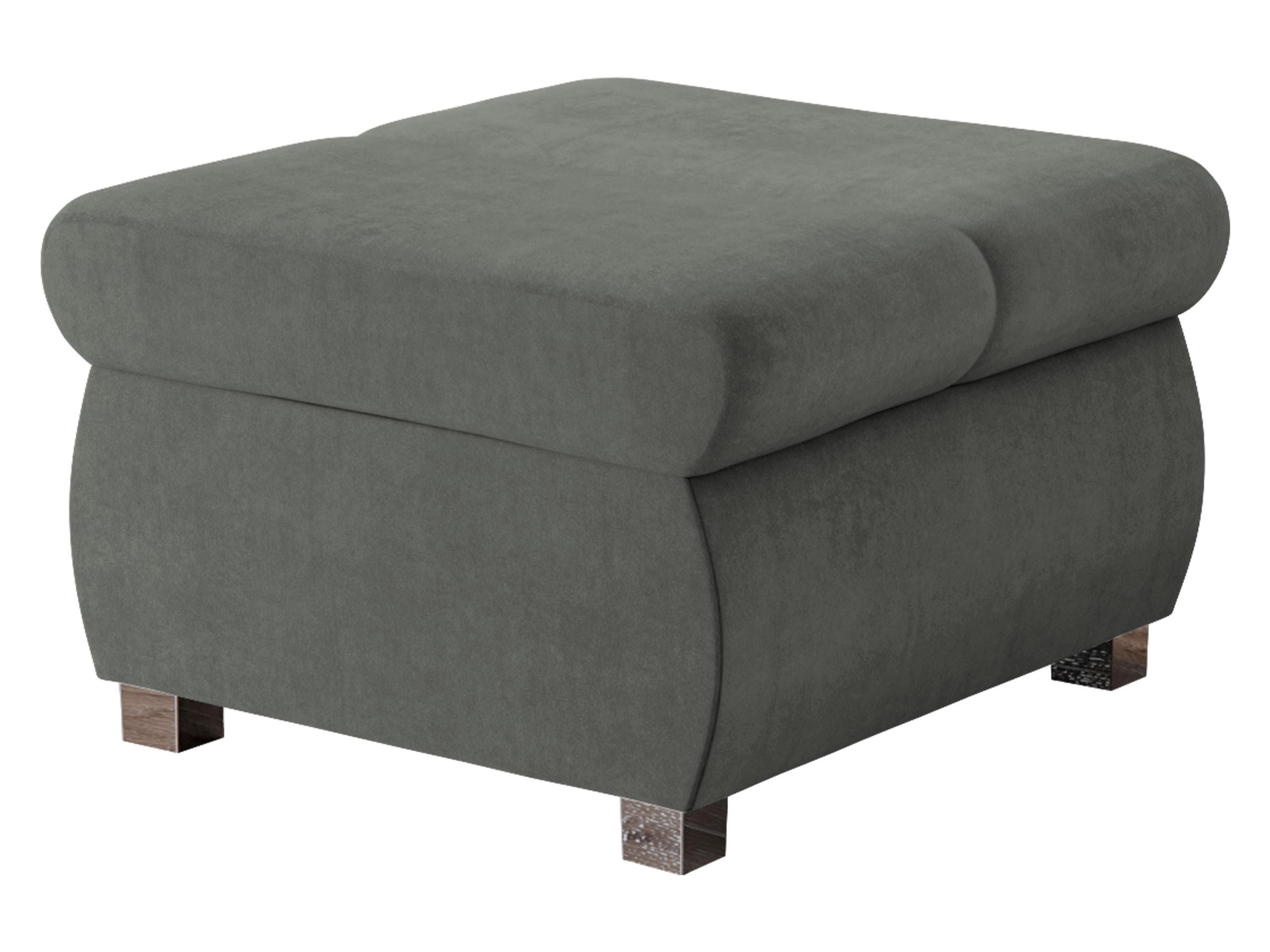 POLSTERHOCKER Bangkok Klein - Silberfarben/Grau, Holz/Kunststoff (60/39/60cm) - MIRJAN24