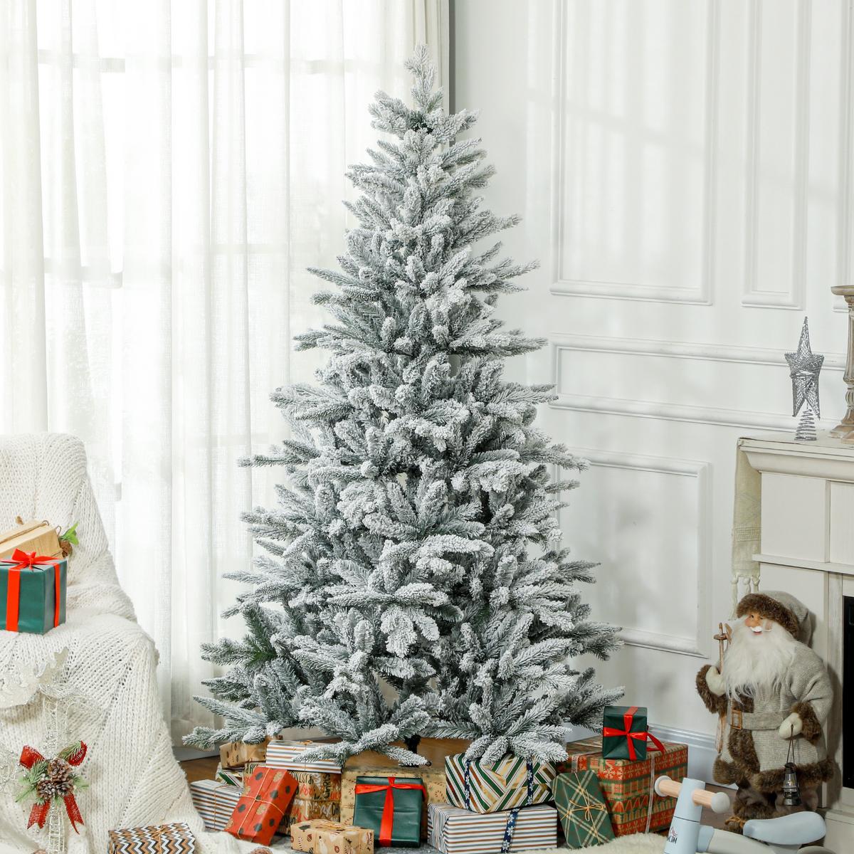 KÜNSTLICHER Weihnachtsbaum, 180 cm Christbaum mit 994 Spitzen für Weihnachten - Grün, Kunststoff (180cm) - HOMCOM