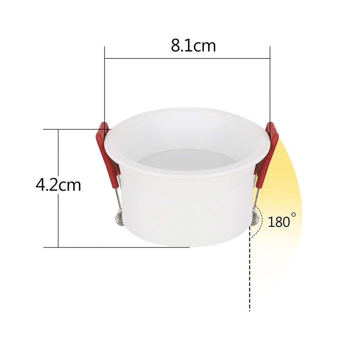 EINBAUSTRAHLER Alaric II 8.1/6.6/4.3cm - Weiß, Metall (8.1/6.6/4.3cm) - Nettlife