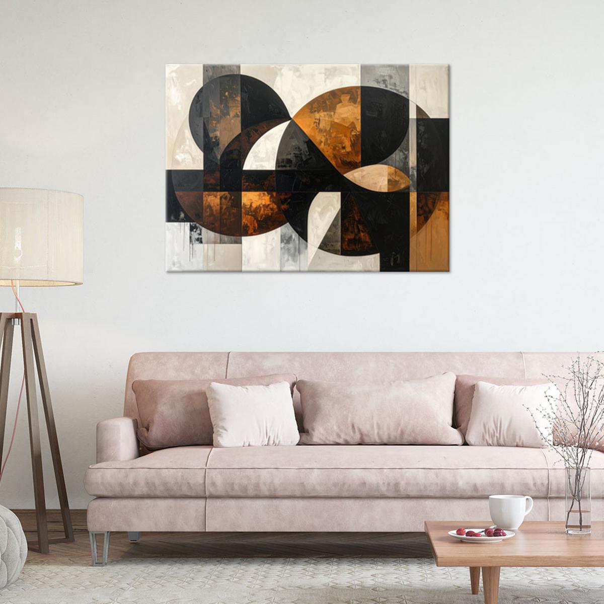 LEINWANDBILD 3D und geometrisch 100x70cm - Braun, Textil (100/70cm) - Feeby
