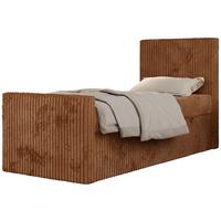 JUGENDBETT TILIO DUO 90/200 - Orange Cord - H3 - Rechts Seite - Orange, Textil (90/200cm) - MKS