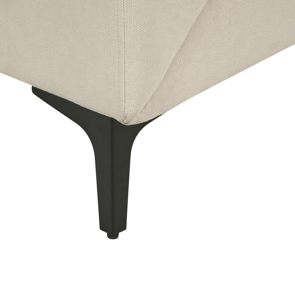 2-SITZER-SOFA beige Fenes - Beige/Schwarz, Textil (142/90/75cm) - Beliani