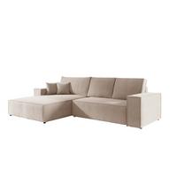 ECKSOFA Levio - Creme, Holzwerkstoff/Textil (294/185cm) - Fun Möbel