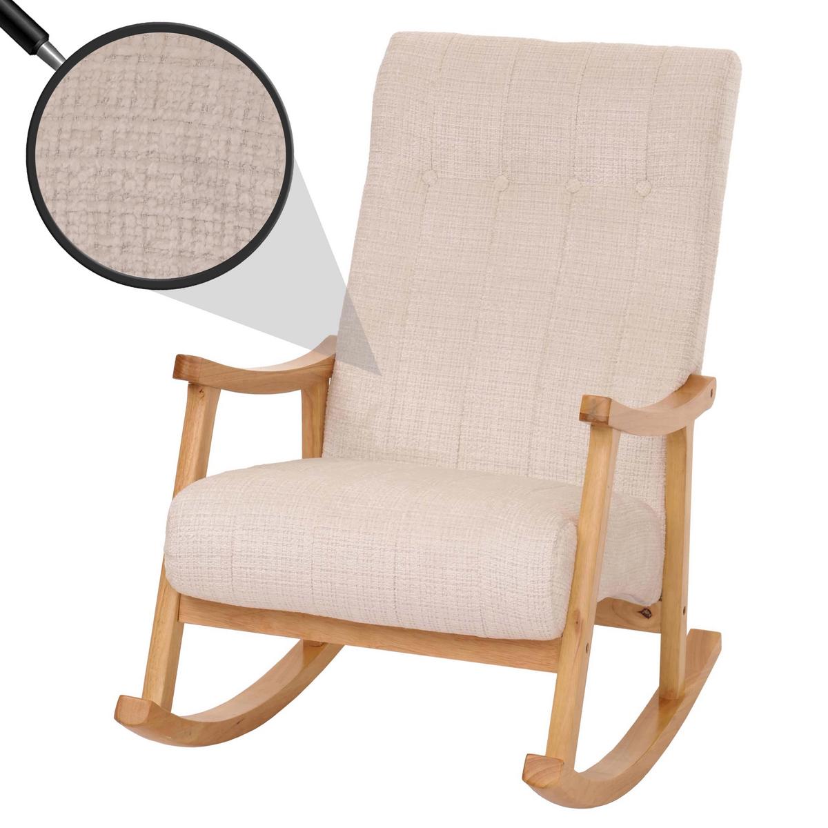 SCHAUKELSTUHL Cremeweiß - Creme/Weiß, Textil (64/97/85cm) - MCW
