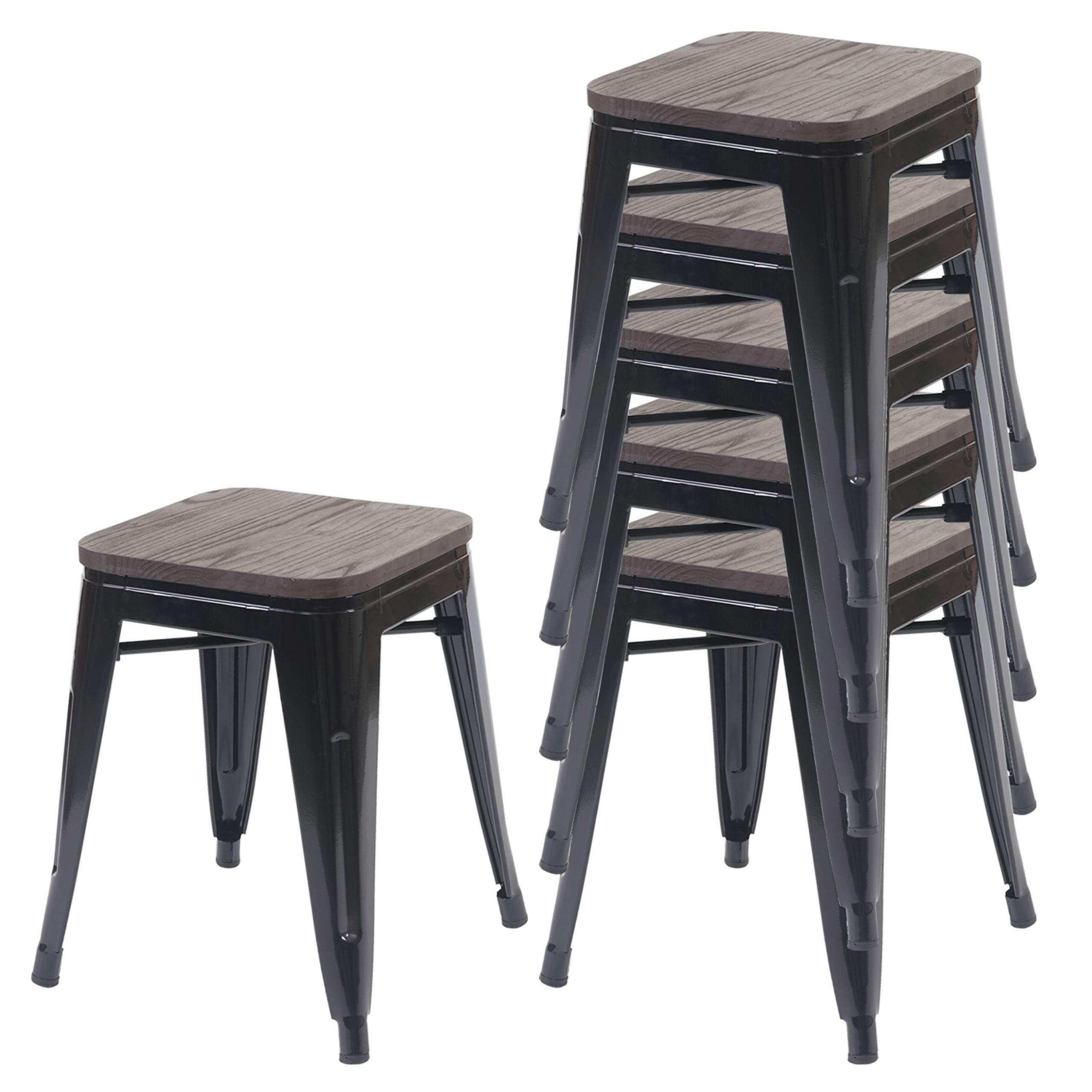 HOCKER HOLZ-SITZFLÄCHE Schwarz - Schwarz, Holz (39/45/39cm) - MCW