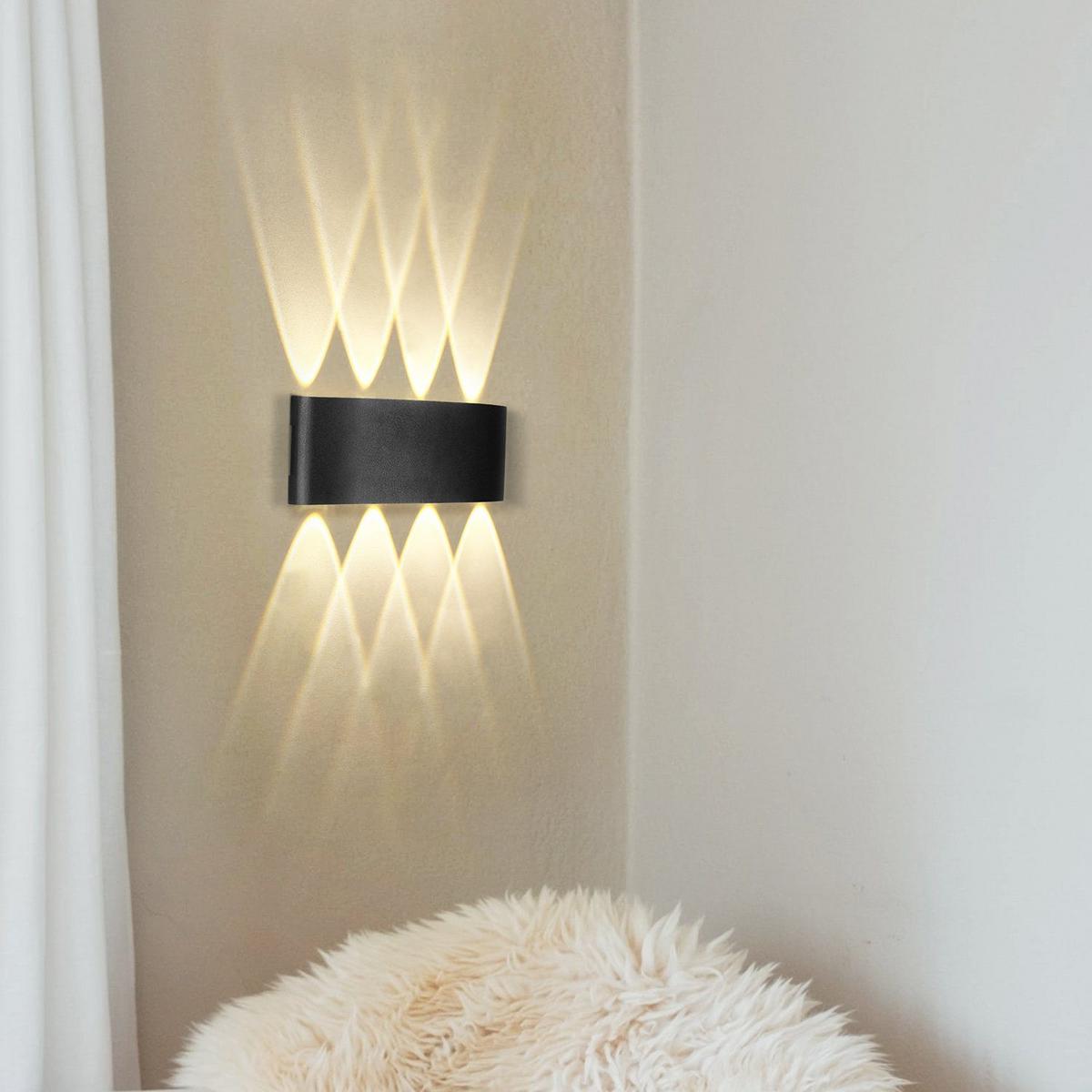 LED WANDLEUCHTE Herz - Schwarz, Metall (5/8/22cm) - Nettlife