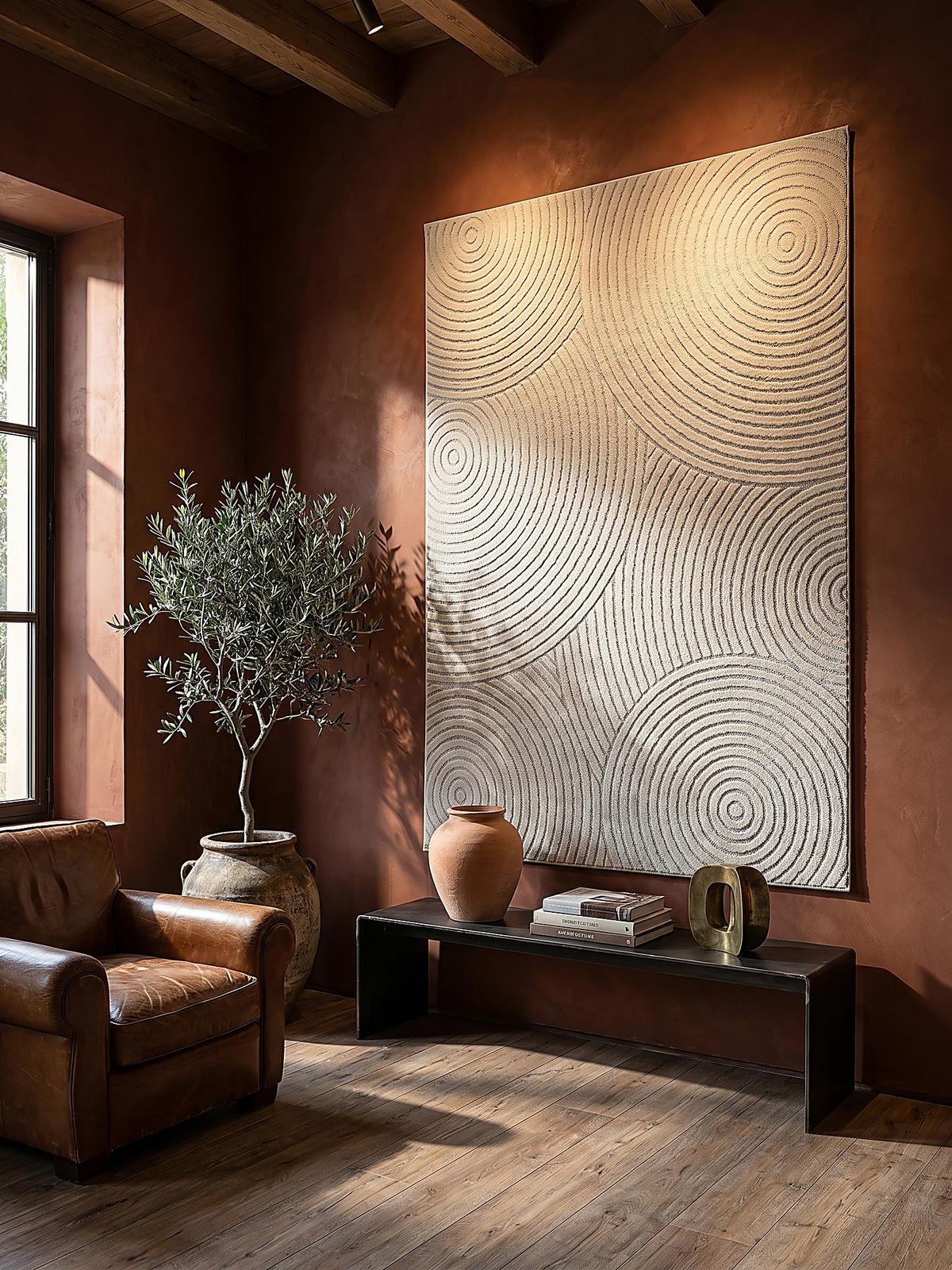 TEPPICH Outdoor Geometrisch MEZEN Polypropylen Creme 140 x 200 cm - Beige, Textil (140/200cm) - KADIMA DESIGN
