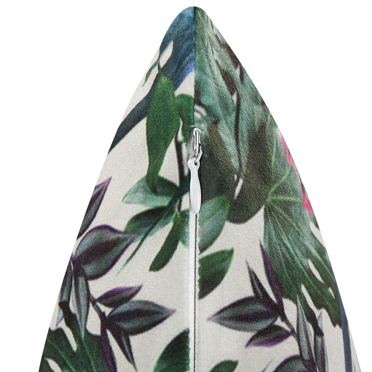 DEKOKISSEN 2er-Set Grün 45/45 cm Gasteria - Grün, Textil (45/45cm) - Beliani