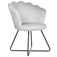 SESSEL Samtstoff Grau Lovelock - Grau, Textil/Metall (67/86/70cm) - Beliani