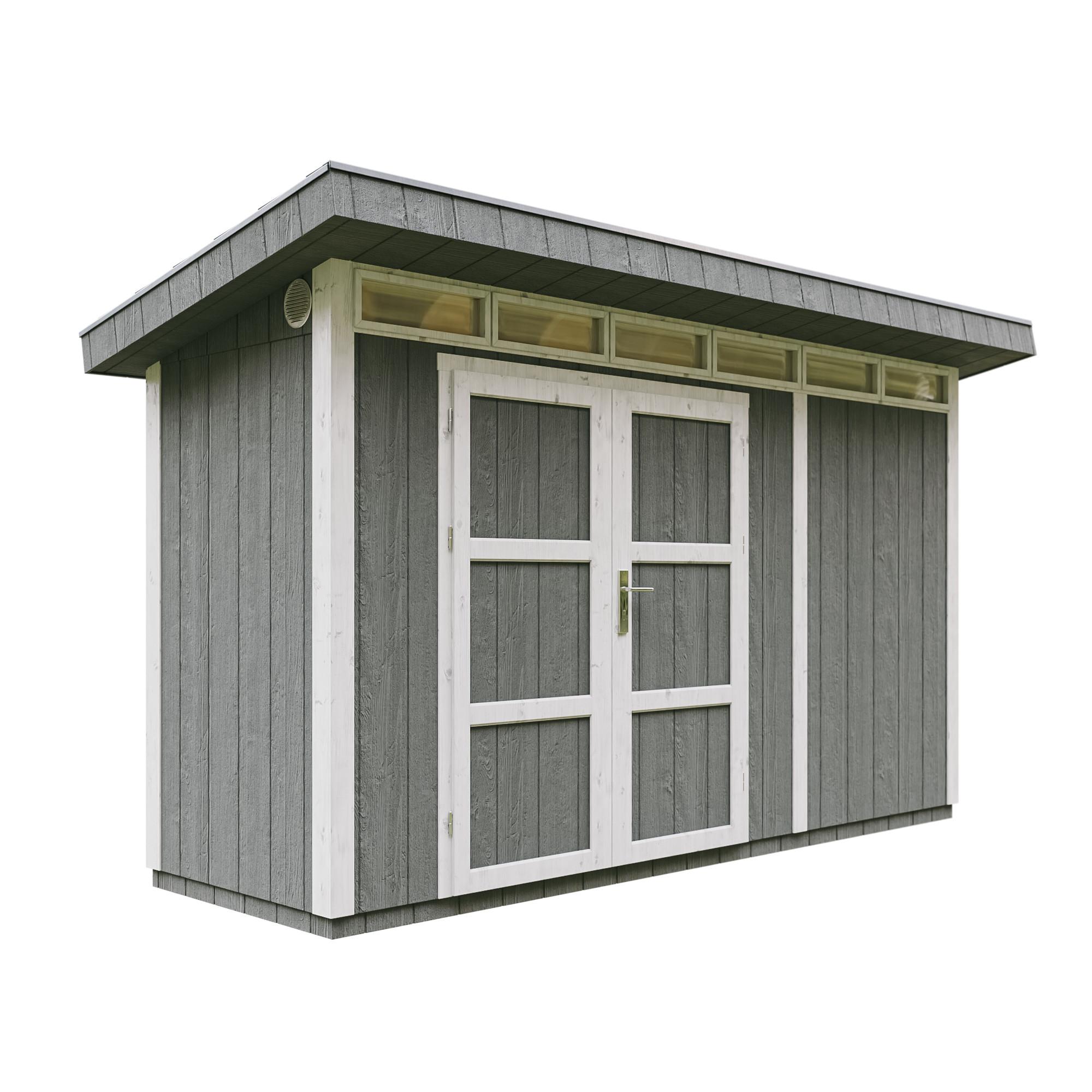 HOLZ-GARTENHAUS basis LP SmartSide 4,3m² mit B161xL411xH239 cm - M902A - CAVERN STEEL - Dunkelgrau, Holz (412/239/161cm) - Timbela