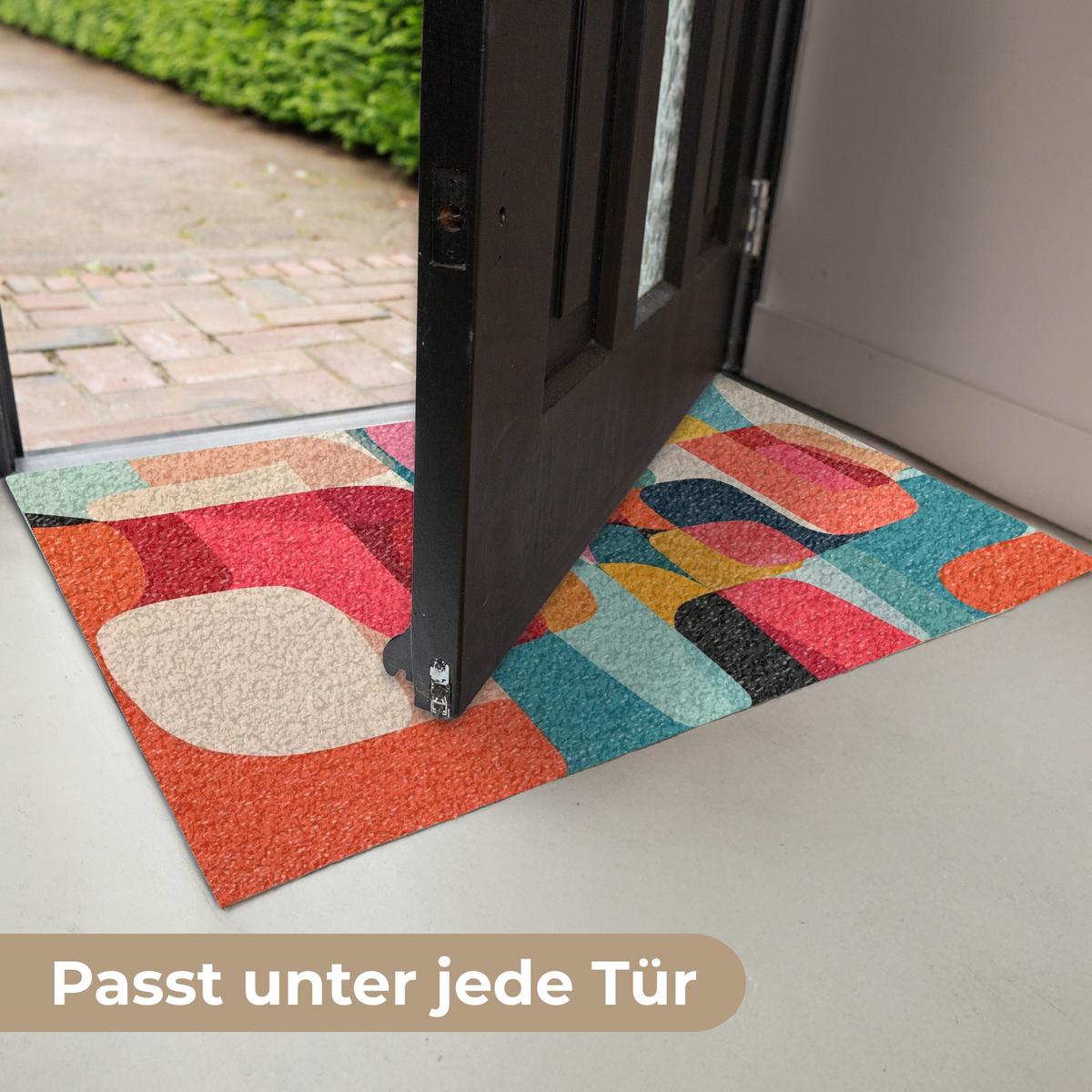 FUSSMATTE Formen - Bunt - Abstrakt - Flugzeuge Sauberlaufmatte 60x40 cm - Multicolor, Kunststoff (60/0.4cm) - MuchoWow