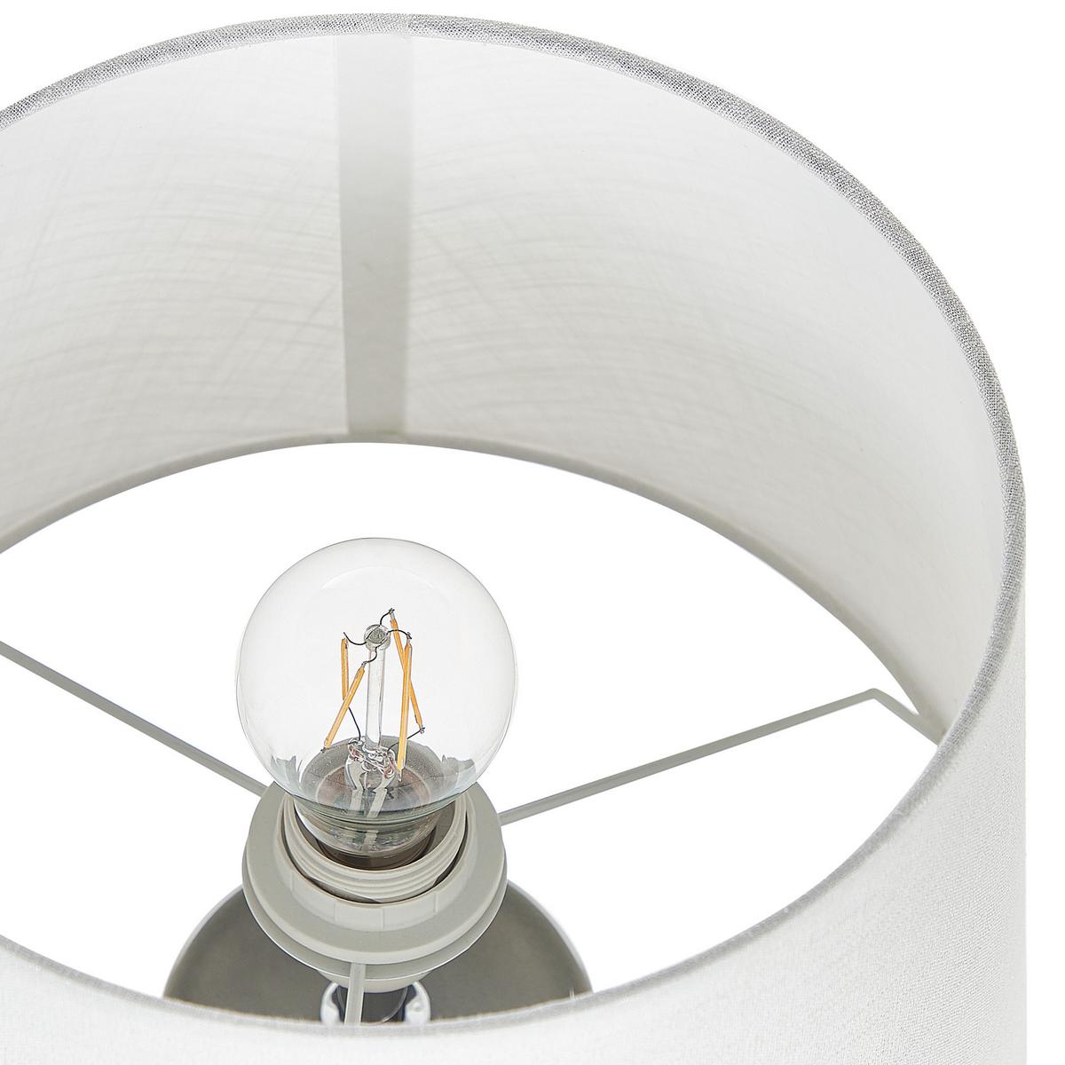 TISCHLAMPE Khoper 30/30/48 cm - Grau, Keramik (30/30/48cm) - Beliani