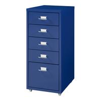 ROLLCONTAINER Kökar - Blau, Metall (28/69/41cm) - [en.casa]