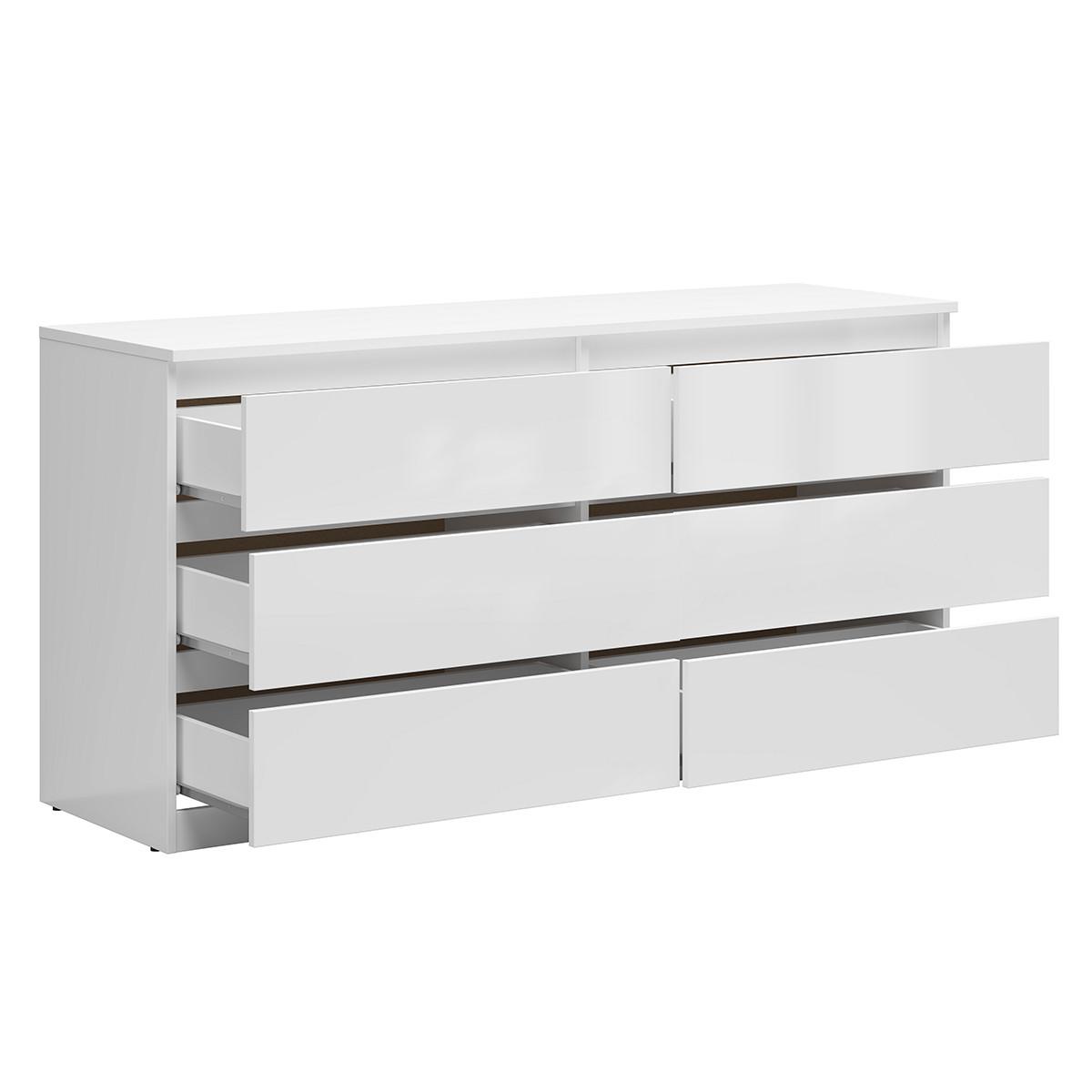 KOMMODE Edwin Weiß - Weiß, Holzwerkstoff (150/75/45cm) - Petits-meubles