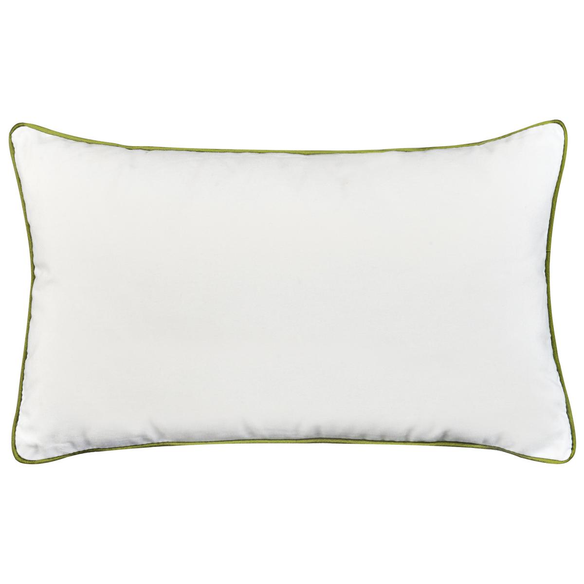 GARTENKISSEN 3er-Set Grün 30/50 cm Seaside - Weiß/Grün, Textil (50/12/45cm) - Beliani