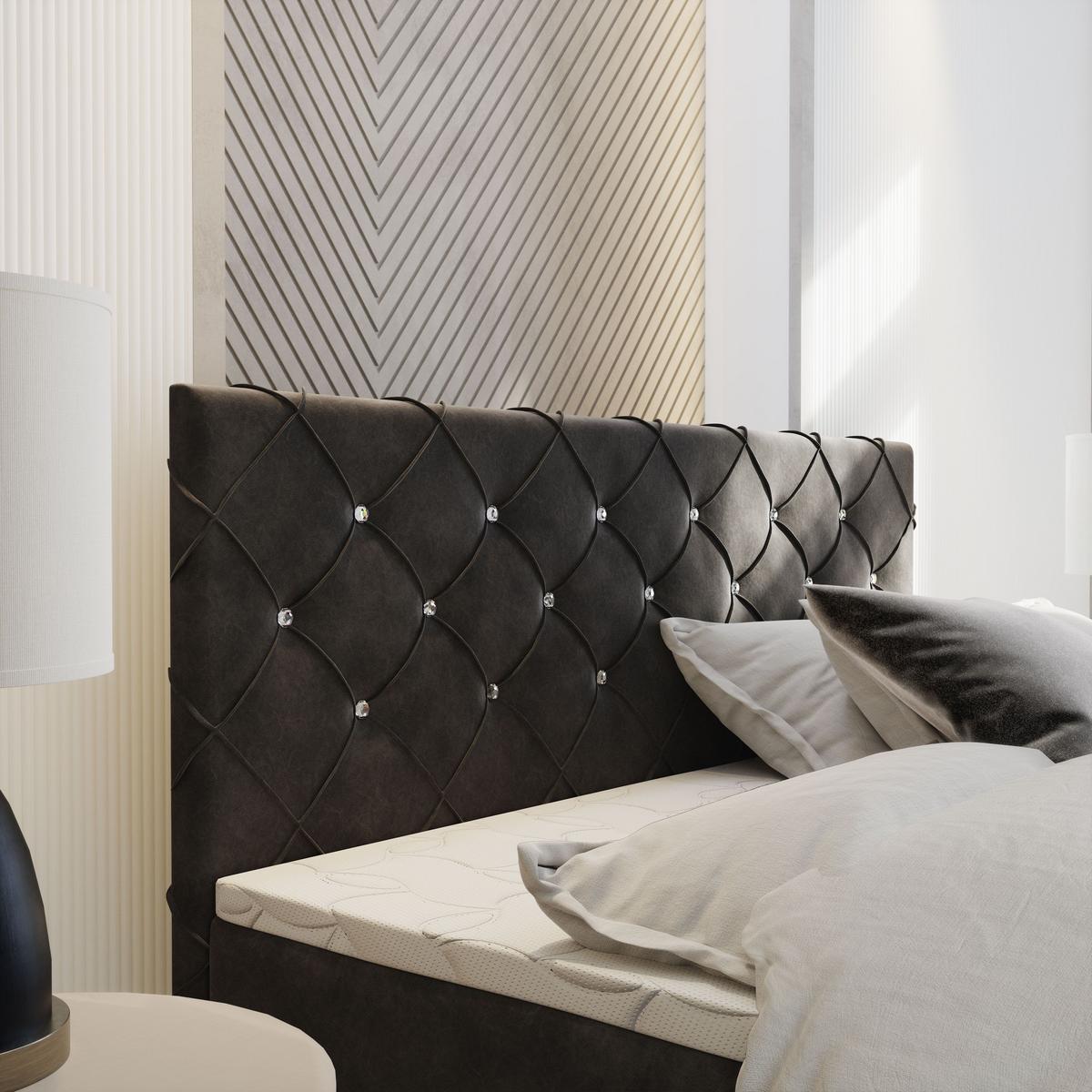 BOXBETT MANDI 140x200 cm mit Matratze und Topper - Grün - Grün, Holz (140/200cm) - MASSENO