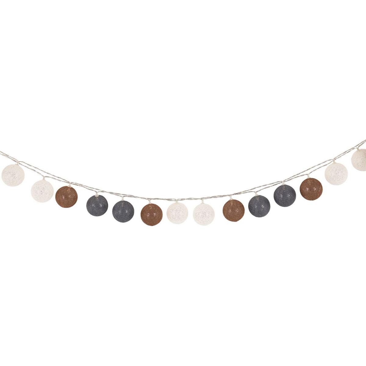 LICHTERKETTE AMICI - Grau, Kunststoff (6cm) - IDIMEX