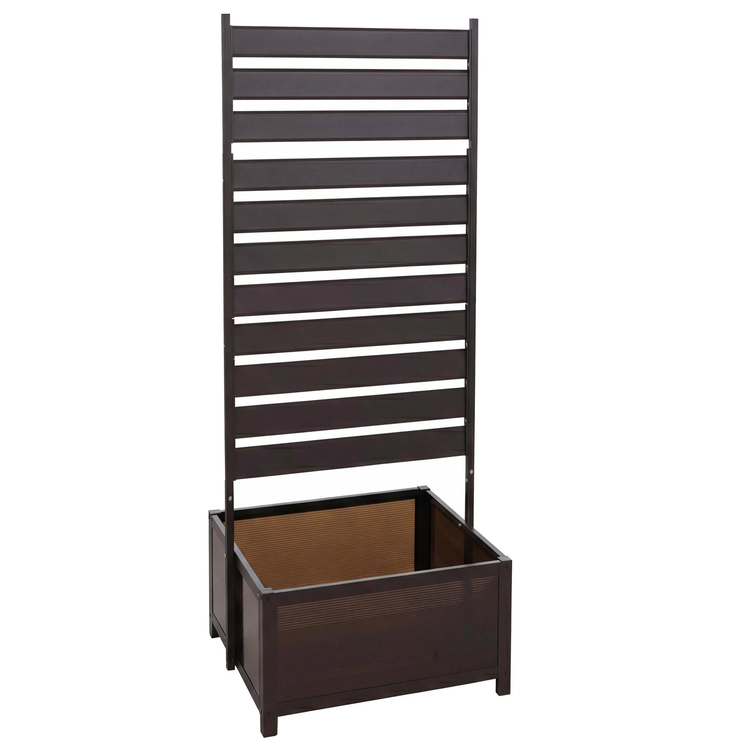 BEET MIT RANKGITTER Dunkelbraun - Dunkelbraun, Metall (60/158/75cm) - MCW