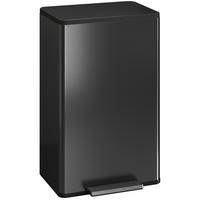 MÜLLEIMER Edelstahl Kunststoff Schwarz - Schwarz, Metall (35/68/42.5cm) - HOMCOM