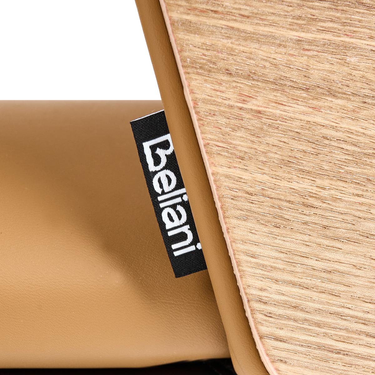 ESSZIMMERSTUHL 2er-Set Kunstleder Braun Hoskin - Braun, Kunststoff (53/75/56cm) - Beliani