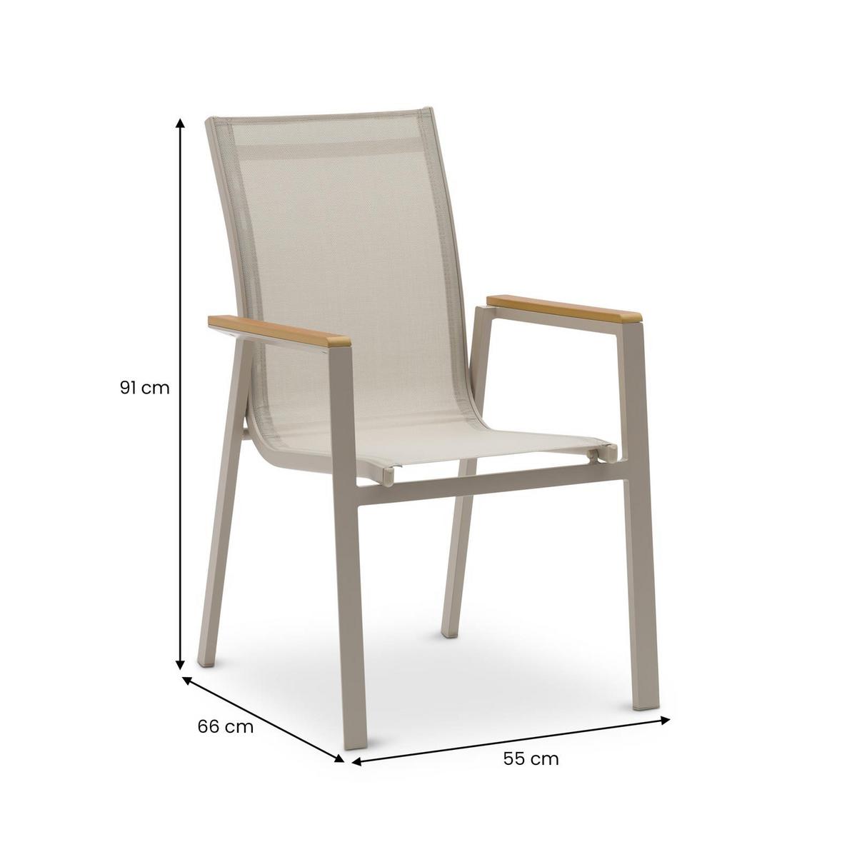GARTENMÖBELSET WINDY - Beige, Metall - IDIMEX