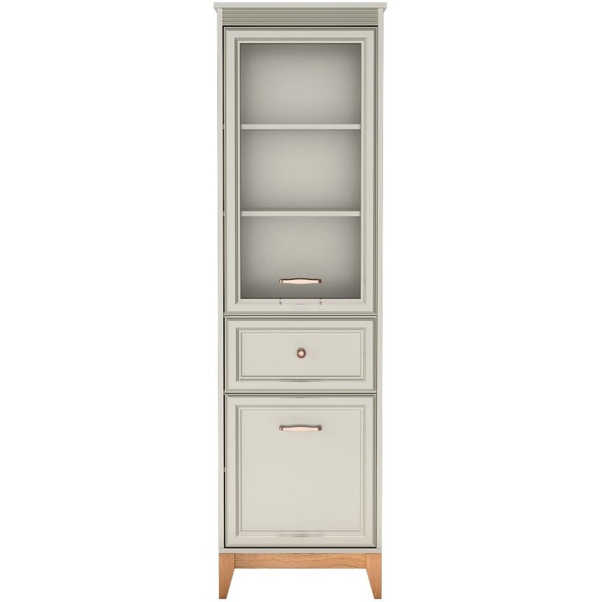 VITRINE Charlott mit 1 Schublade und 2 Türen - Kaschmir/Eiche Artisan, Holz/Holzwerkstoff (55/193/40.5cm) - Beautysofa