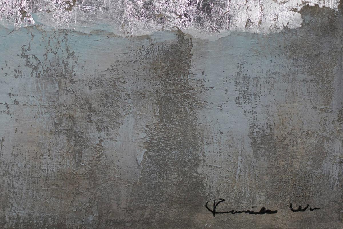 ACRYLBILD HANDGEMALT 80/80 cm - Grau, Holz/Textil (80/80cm) - KUNSTLOFT