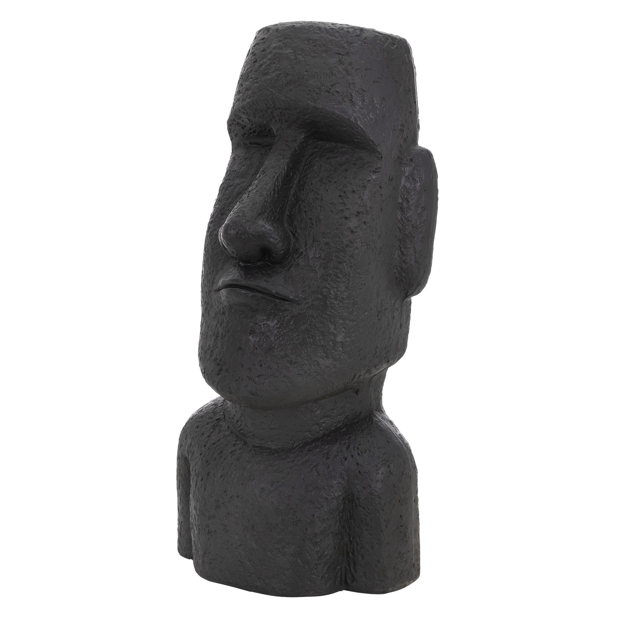MOAI RAPA NUI STATUE 53,5 cm hoch Anthrazit aus Polyresin - Anthrazit, Kunststoff (26.5/53.5/19cm) - ECD-Germany