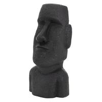 MOAI RAPA NUI STATUE 53,5 cm hoch Anthrazit aus Polyresin - Anthrazit, Kunststoff (26.5/53.5/19cm) - ECD-Germany