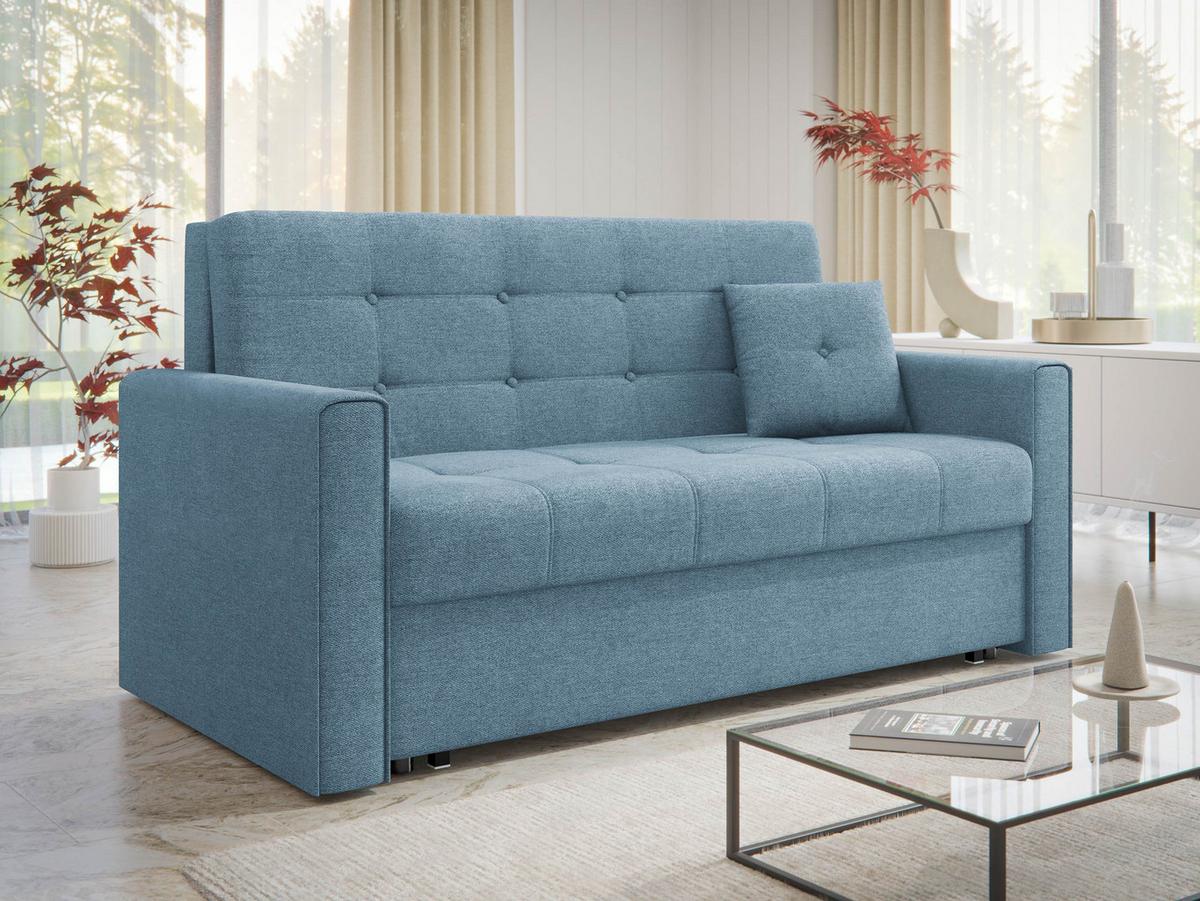 SCHLAFSOFA Viva Lux III - Blau, Holz/Textil (153/85/98cm) - MIRJAN24