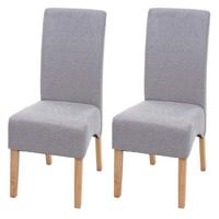 ESSZIMMERSTUHL Hellgrau 2er-Set - Hellgrau, Textil (44/100/56cm) - MCW