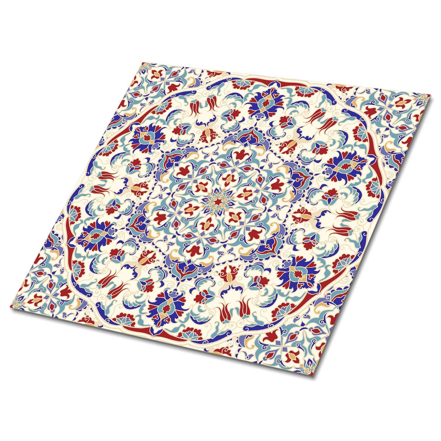 FLIESENAUFKLEBER 9 Stück 30x30 cm selbstklebend Mandala - Multicolor, Textil (30/1.6/30cm) - TULUP